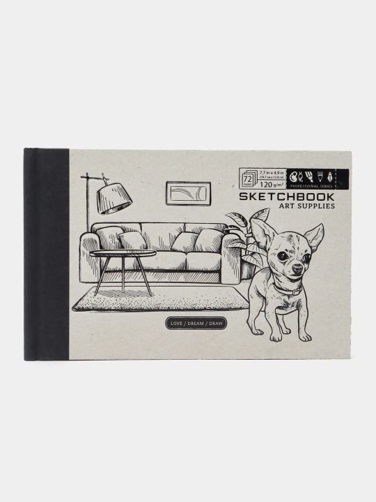 Sketchbook, 197x124 mm, 36 varaq, ofset qog'oz 120 g/m2,   4559 21359 q0000052205