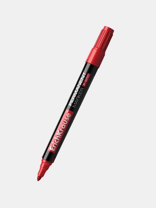 Permanent marker ErichKrause P-200, siyoh rangi qizil (qutida 12 dona.) 4779