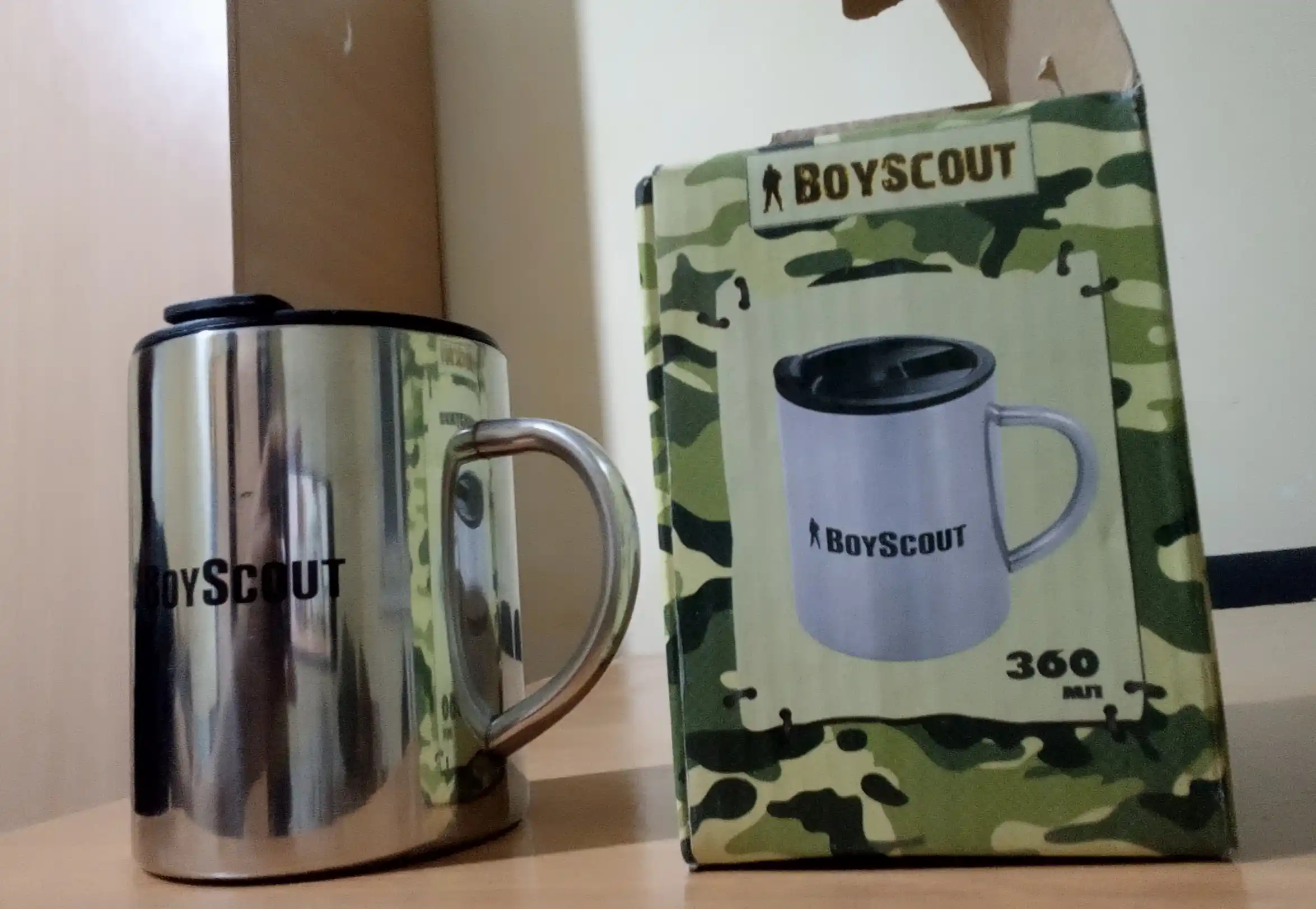 Termokrujka zanglamaydigan po'latdan qopqoq bilan, 360 ml
