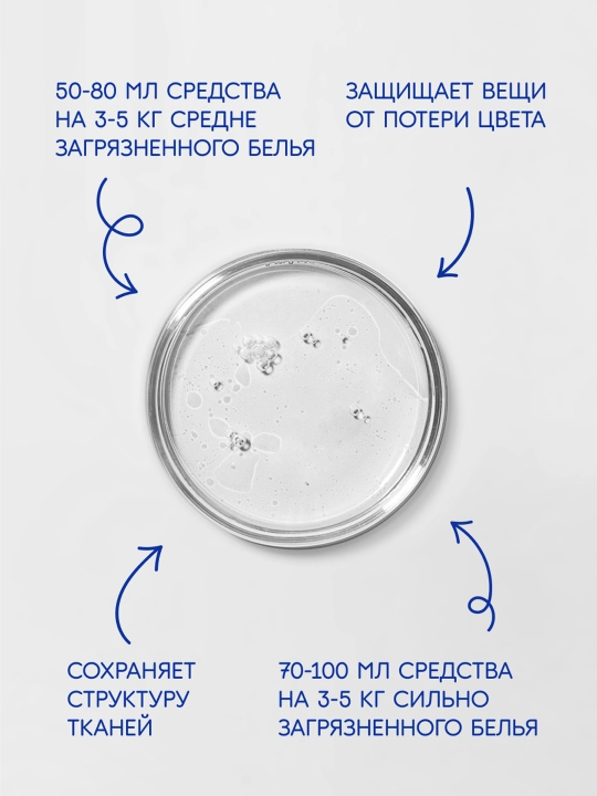 Гель концентрат для стирки Chirton, для деликатных тканей, 750 мл