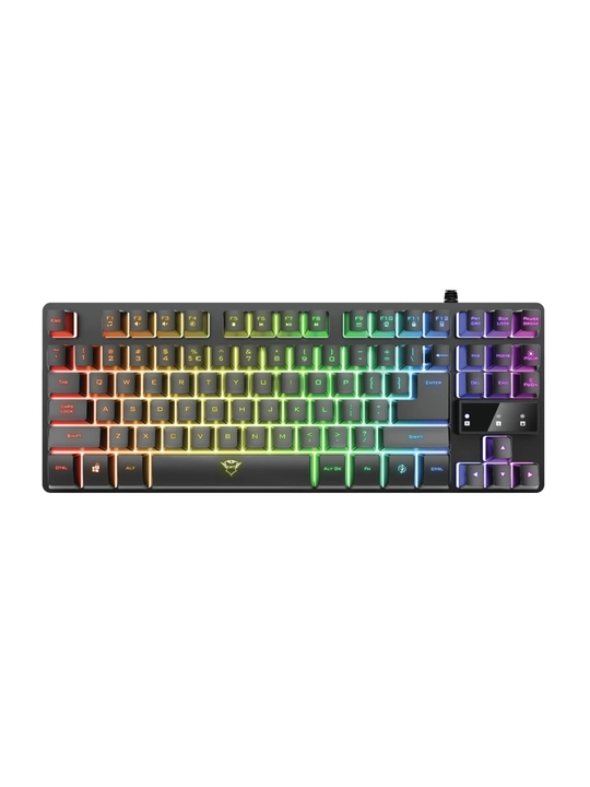 Игровая проводная мембранная клавиатура Trust GXT 833 Thado TKL, Led, 87Key - 