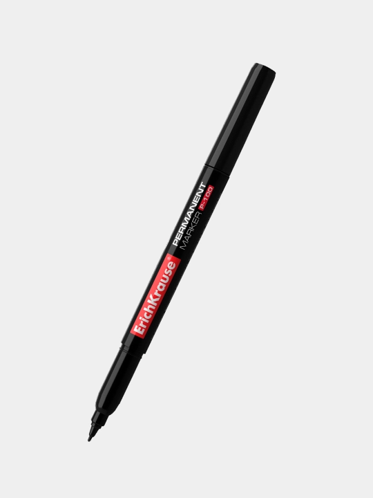 Permanent marker ErichKrause P-100, siyoh rangi qora (qutida 2 dona.) 12841