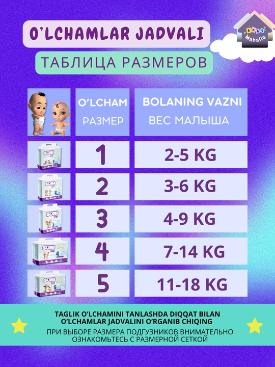 Детские подгузники SUMI на липучках