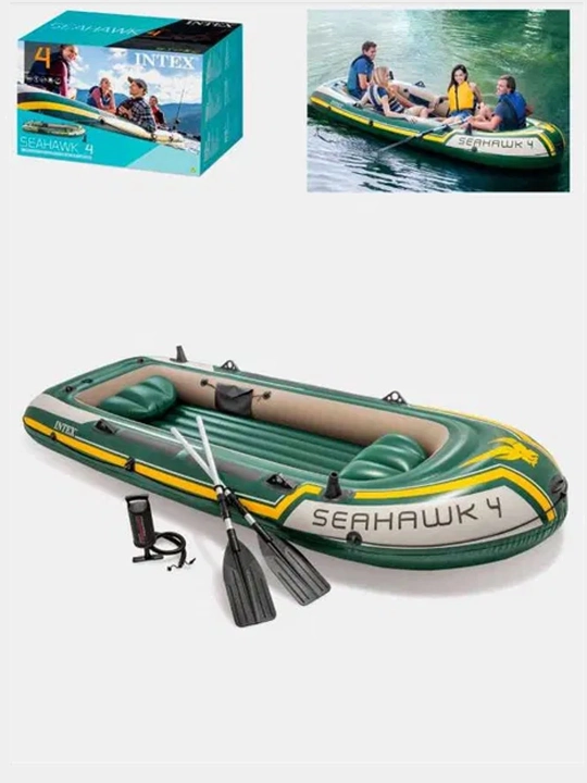 To'rt o'rindiqli puflama qayiq "Seahawk 4" Intex 68351, 351 * 145 * 48 sm