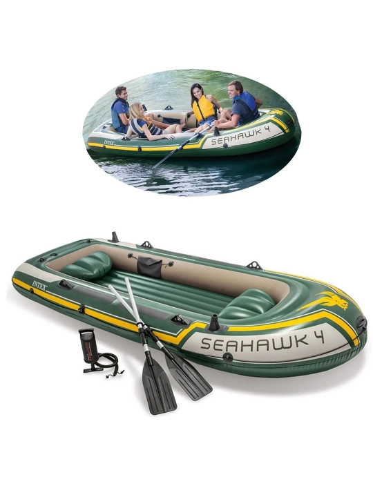 To'rt o'rindiqli puflama qayiq "Seahawk 4" Intex 68351, 351 * 145 * 48 sm