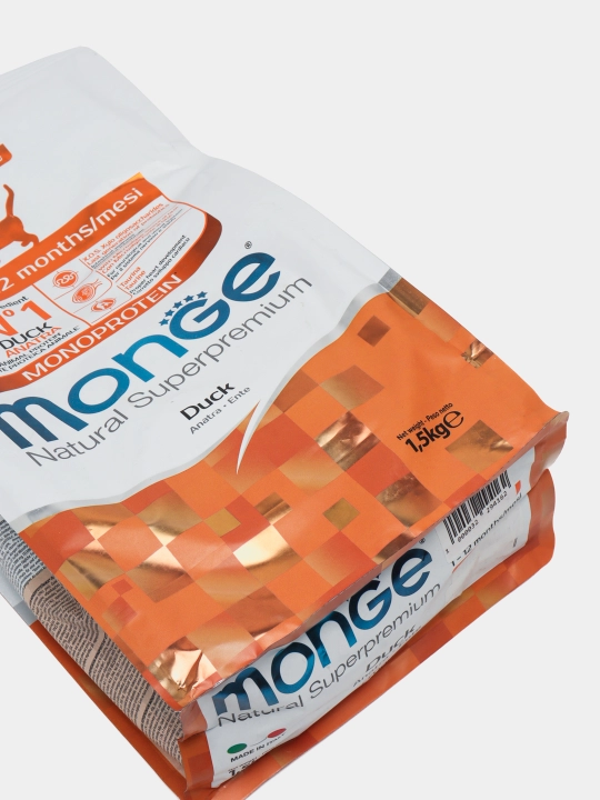 Корм Monge Kitten для котят с мясом утки, от 1 -12 месяцев, 1,5 кг
