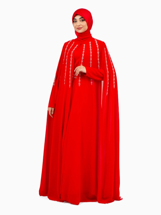 Abaya ikki qismli kechki libos, oversayz