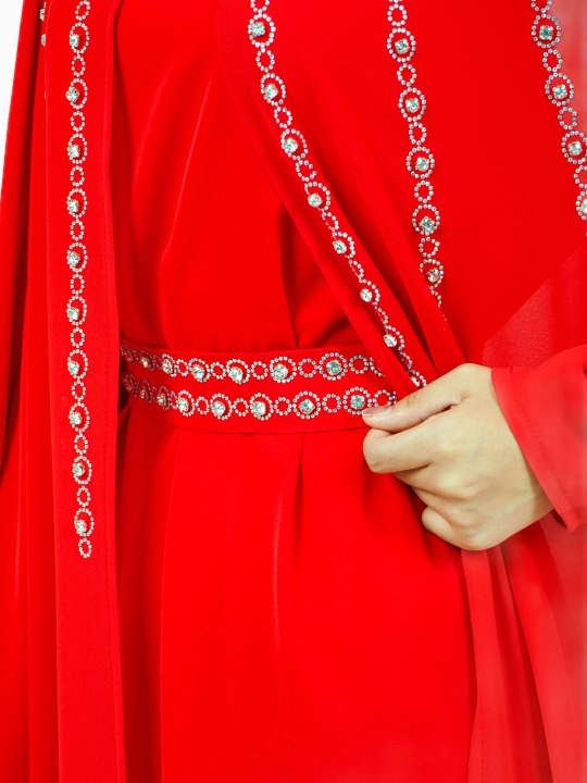 Abaya ikki qismli kechki libos, oversayz