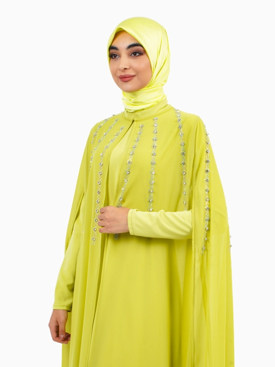 Abaya ikki qismli kechki libos, oversayz