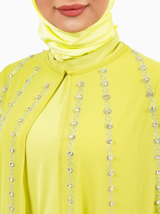Abaya ikki qismli kechki libos, oversayz