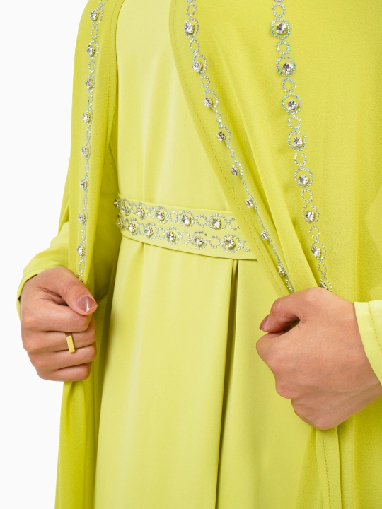 Abaya ikki qismli kechki libos, oversayz