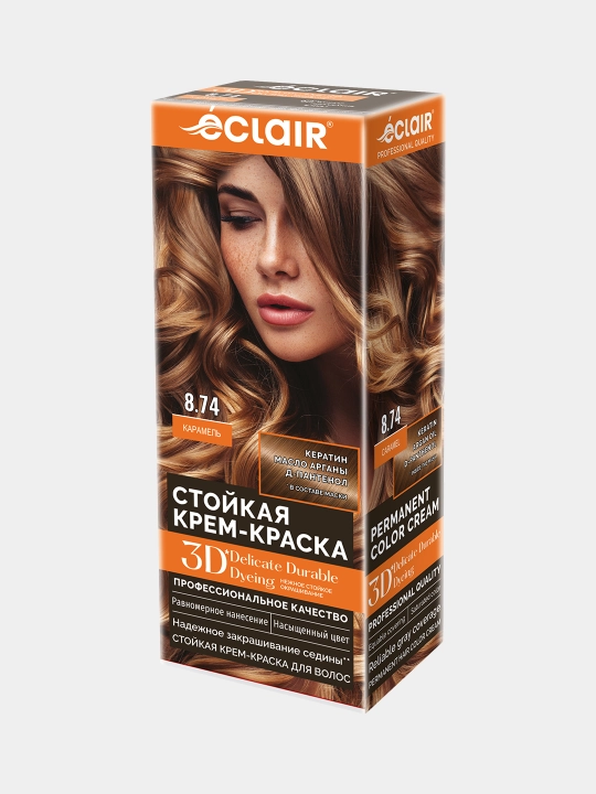 3D крем-краска для волос "Карамель" 8.74 - 