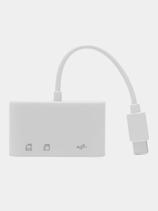 Type-C / Lighting OTG картридер 4в1 для карт памяти внешний накопитель, card reader