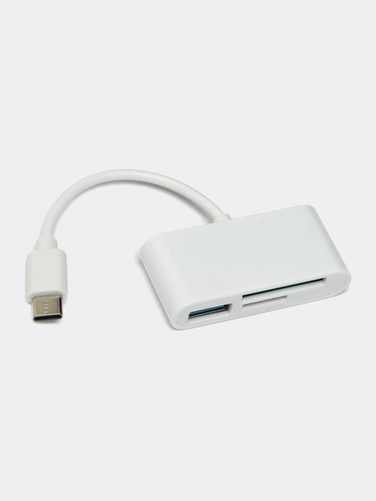 Type-C / Lighting OTG картридер 4в1 для карт памяти внешний накопитель, card reader