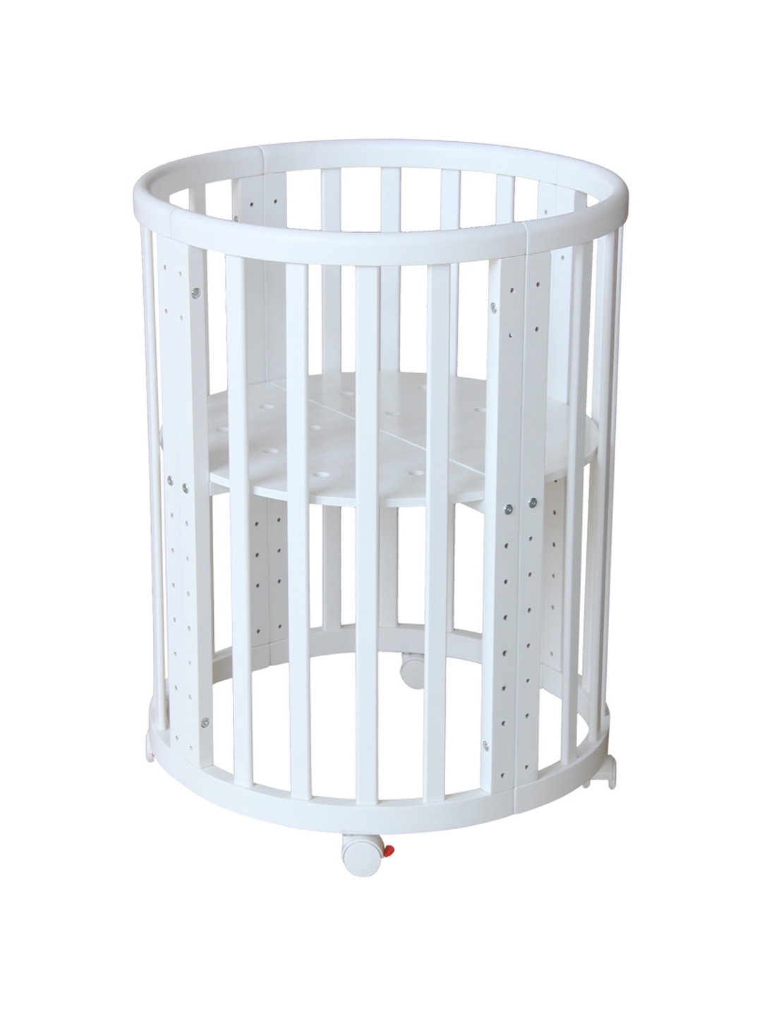 Dumaloq oval o'zgartiriladigan beshik Polini Kids Simple 930, oq - 