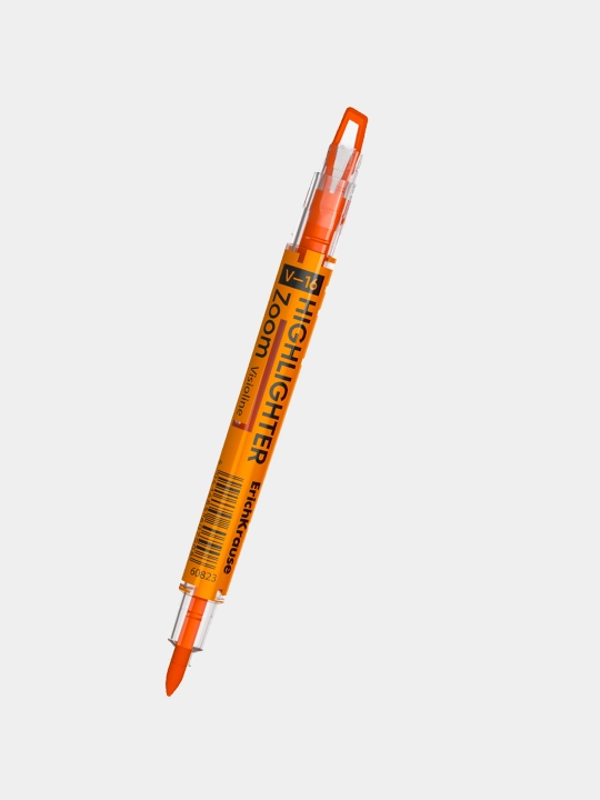 Ikki tomonli matn markeri ErichKrause Visioline V-16 ZoomNeon, siyoh rang to'q sariq 60823 - 
