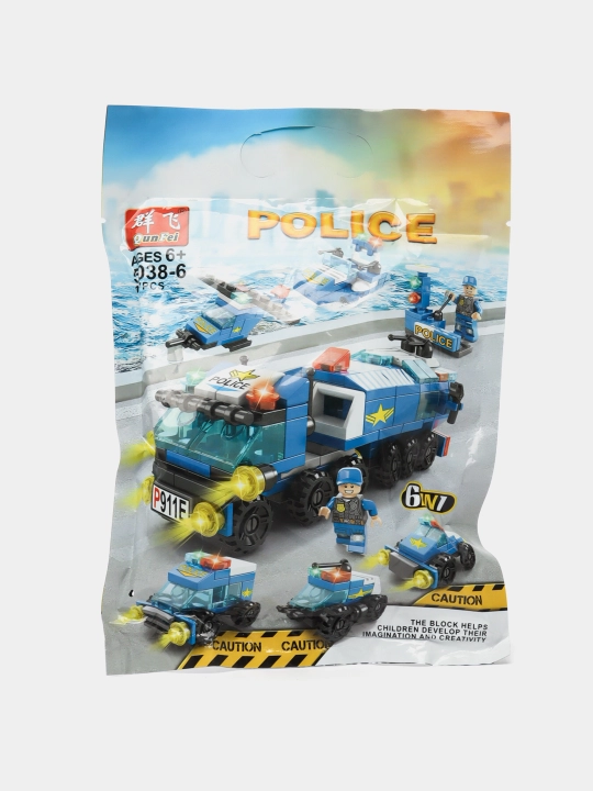 Конструктор 6 в 1, Спасательная техника, совместим с Lego