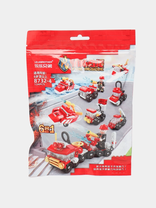 Конструктор 6 в 1, Спасательная техника, совместим с Lego