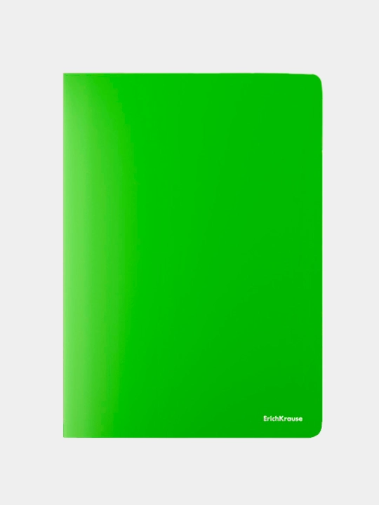 Burchak papka plastik ErichKrause Glossy Neon, 2 bo'linmali, A4, yarim shaffof, 53603