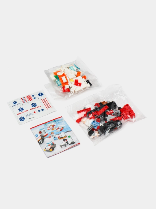 Конструктор 6 в 1, Спасательная техника, совместим с Lego