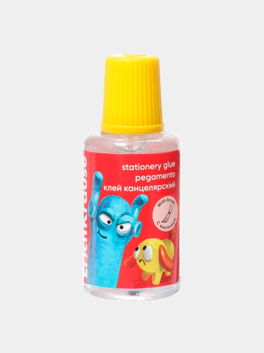 Клей канцелярский ErichKrause EasyStick Jolly Friends, с кисточкой, 20 мл, ассорти 61287