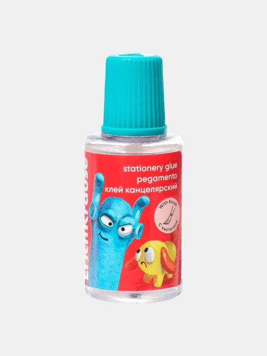 Клей канцелярский ErichKrause EasyStick Jolly Friends, с кисточкой, 20 мл, ассорти 61287