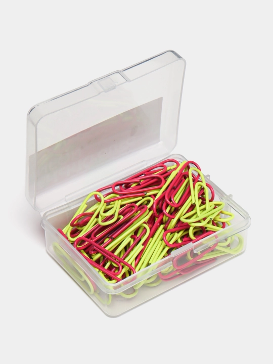 Vinil qoplamali metall skrepkalar ErichKrause Neon, 28 mm, assorti 62050