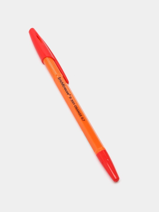 Sharikli ruchka ErichKrause R-301 Stick Orange 0.7, siyoh rangi qizil 43196