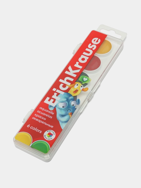 Akvarel bo'yoqlari ErichKrause Jolly Friends, 6 ta rang, 61365