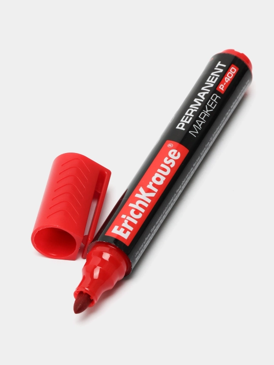 Permament marker ErichKrause P-400, siyoh rangi qizil (qutida 12 dona.) 30988