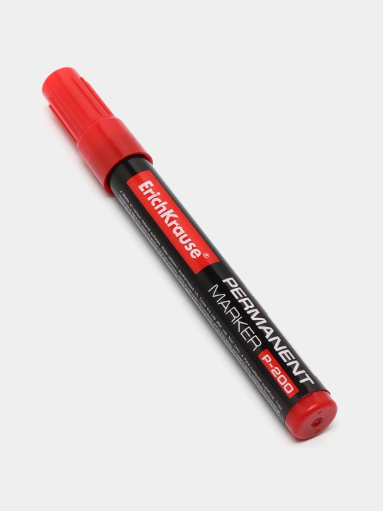 Permanent marker ErichKrause P-200, siyoh rangi qizil (qutida 12 dona.) 4779