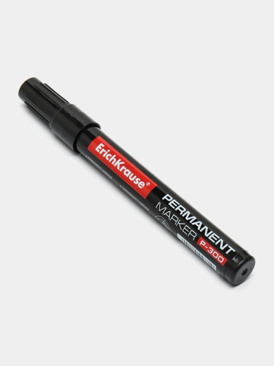 Permament marker ErichKrause P-300, siyoh rangi qora (qutida 12 dona.) 4781