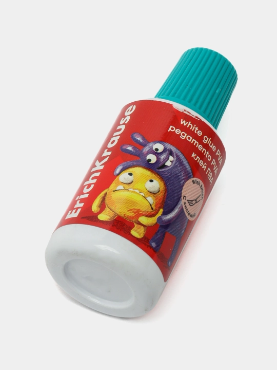 Клей ПВА ErichKrause EasyStick, Jolly Friends, с кисточкой, 20 мл, ассорти 61288