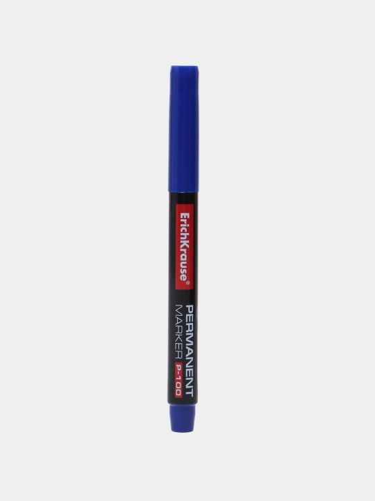 Permanent marker ErichKrause P-100, siyoh rangi ko'k (qutida 12 dona.) 12842