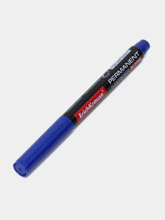 Permanent marker ErichKrause P-100, siyoh rangi ko'k (qutida 12 dona.) 12842