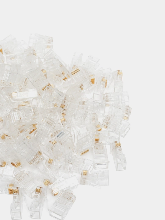 Коннектор RJ45 Cat5e/Cat6 для витой пары, универсальный, плассмасовый и металлический