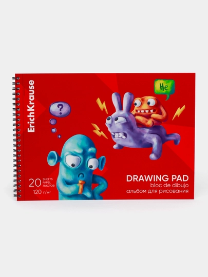 Альбом для рисования на спирали ErichKrause Jolly Friends, А4, 20 л, микроперфорация 61519 — ERKR-P12C6C9