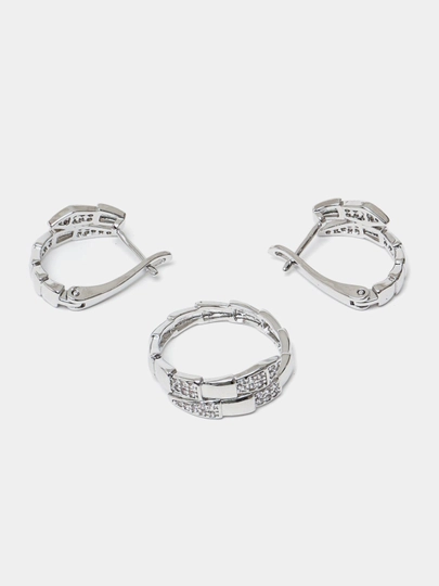 Комплект украшений из нержавеющая сталь, Bulgari,Bvlgari — NOZE01-BVLGRI-СЕРЕБРН-BVLGRI8