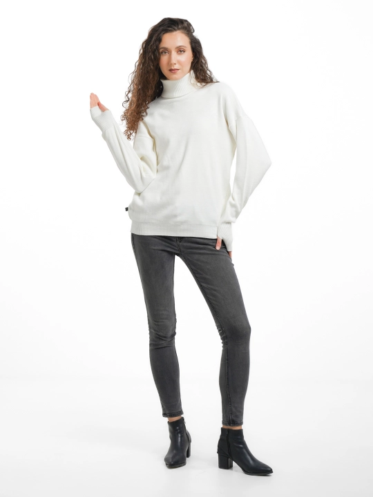 Женская водолазка, oversize, Didov Triko, модель для офиса и повседневная - 