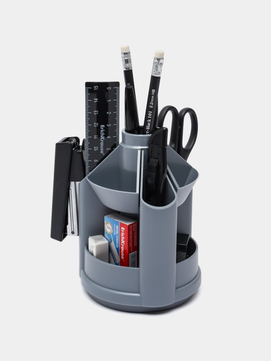 To'plam stol usti aylanadigan plastmassa ErichKrause Mini Desk, Classic, kulrang 12516