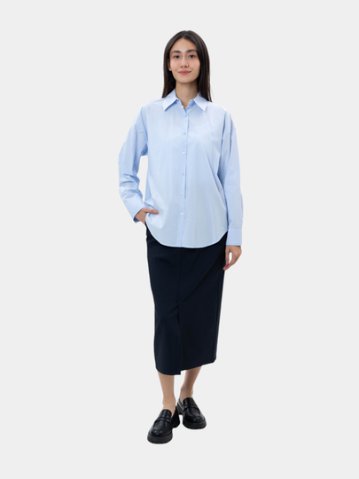 TERRA PRO ayollar klassik rubashkasi, oversize AW24WES-21031