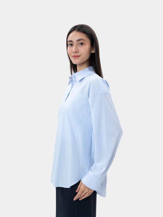 TERRA PRO ayollar klassik rubashkasi, oversize AW24WES-21031