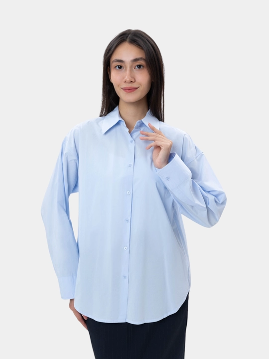 TERRA PRO ayollar klassik rubashkasi, oversize AW24WES-21031 - 