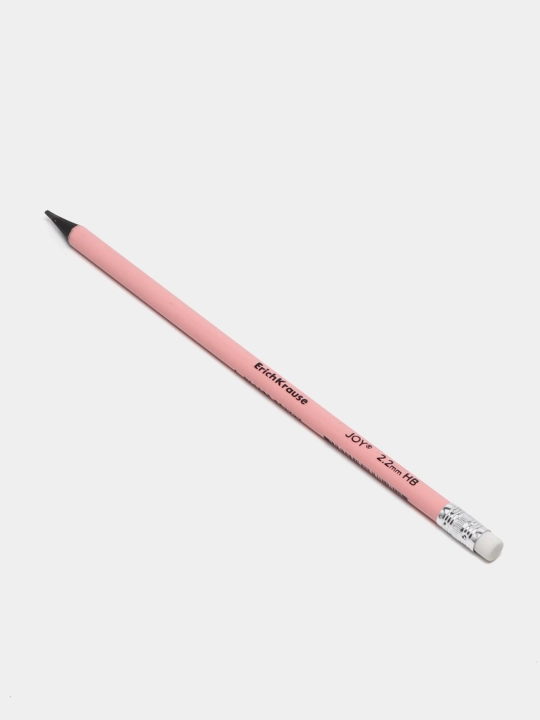 Qora grafitli qalam plastik ErichKrause JOY Pastel, dumaloq, o'chirgichli, HB 55272