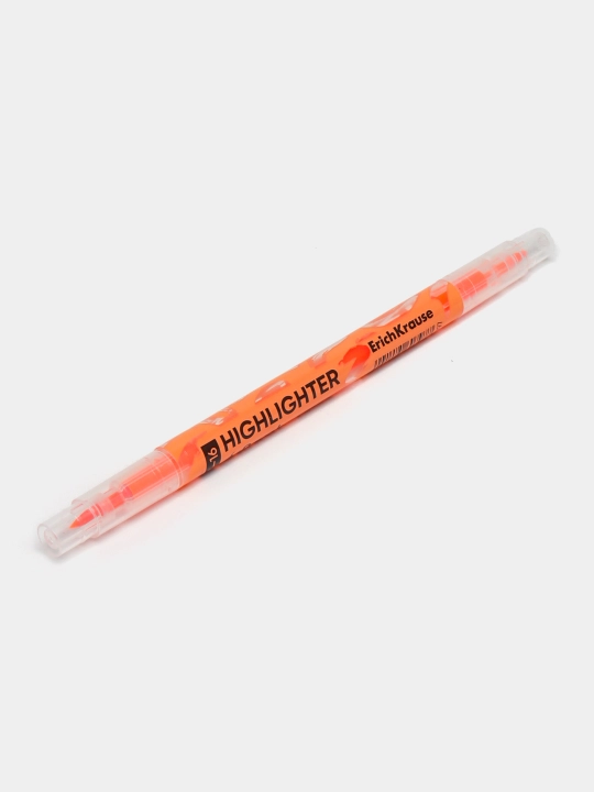 Ikki tomonli matn markeri ErichKrause Visioline V-16 Brush Neon, to'q sariq rang 60797