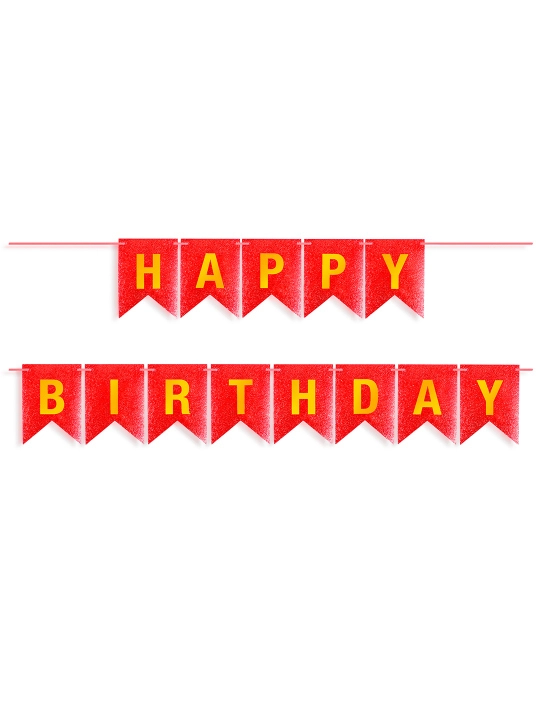 Растяжка-флажки гирлянда "Happy Birthday"