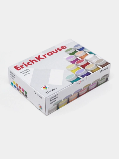 Гуашь ErichKrause, 12 цветов по 17 мл, в коробке 12 шт, 50544 — ERKR-P12C742