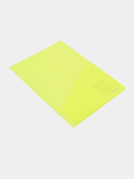 Burchak papka plastik ErichKrause Glossy Neon, 2 bo'linmali, A4, yarim shaffof, 53603