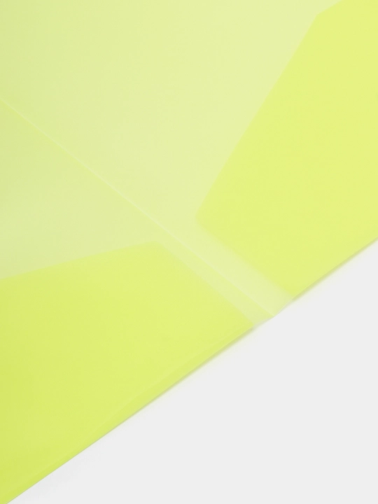 Burchak papka plastik ErichKrause Glossy Neon, 2 bo'linmali, A4, yarim shaffof, 53603