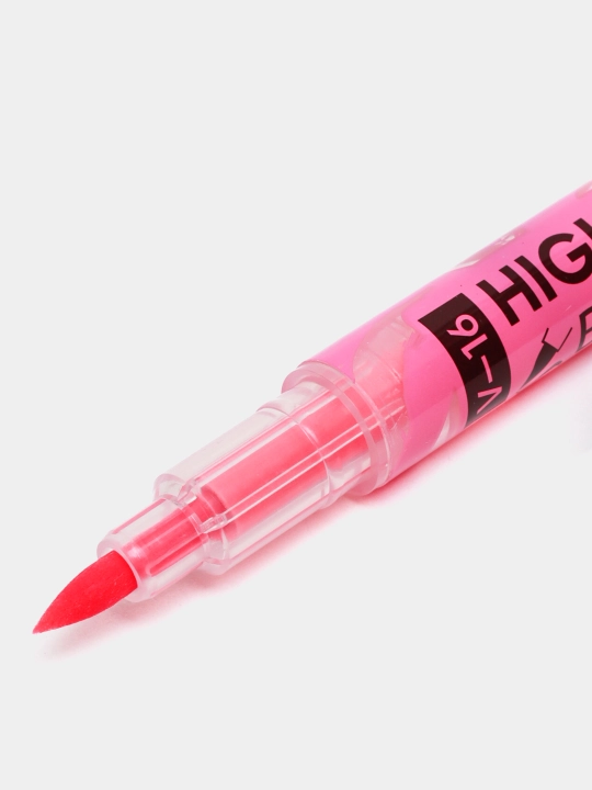 Ikki tomonli matn markeri ErichKrause Visioline V-16 Brush Neon, siyoh rangi pushti 60796